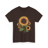 Vintage Sunflower T-Shirt - Dark Chocolate