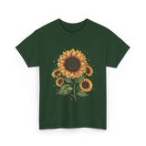 Vintage Sunflower T-Shirt - Forest Green