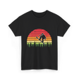 Vintage Sunset Snowboarding Snowboarder T-Shirt - Black