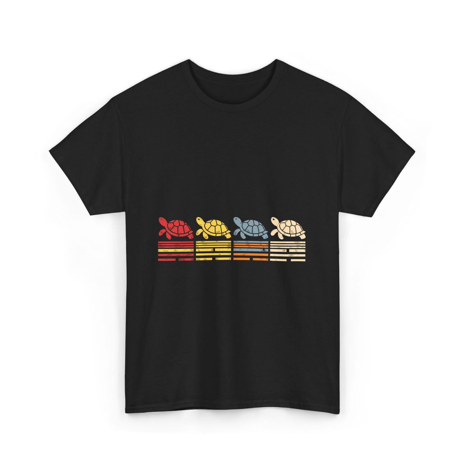 Vintage Tortoises Turtle Lover T-Shirt - Black