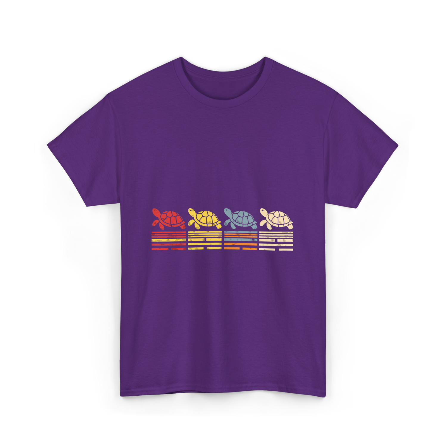 Vintage Tortoises Turtle Lover T-Shirt - Purple