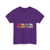 Vintage Tortoises Turtle Lover T-Shirt - Purple