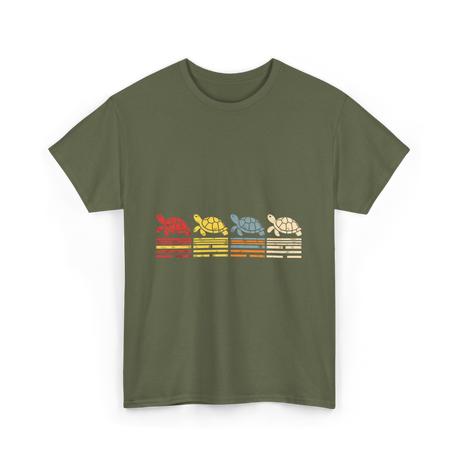 Vintage Tortoises Turtle Lover T-Shirt - Military Green