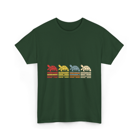 Vintage Tortoises Turtle Lover T-Shirt - Forest Green