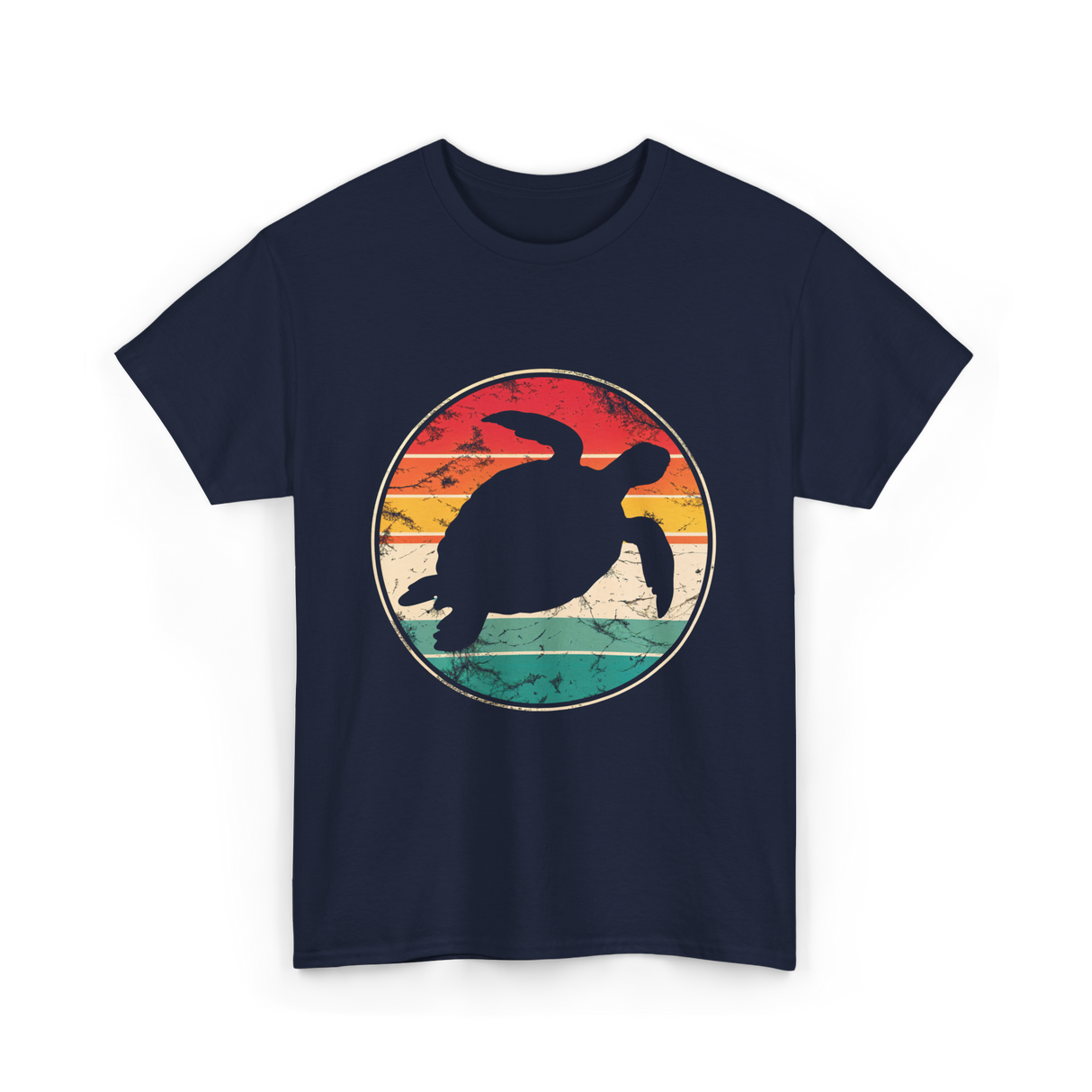 Vintage Turtle Marine Biologist T-Shirt - Navy