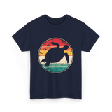 Vintage Turtle Marine Biologist T-Shirt - Navy