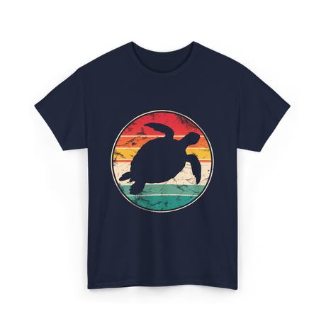 Vintage Turtle Marine Biologist T-Shirt - Navy