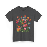 Vintage Wild Botanical Flowers Gardening T-Shirt - Dark Heather