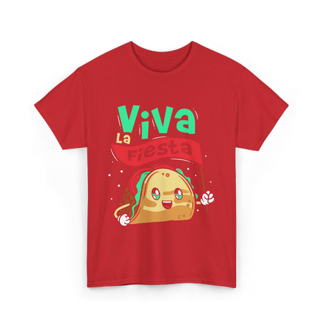 Viva La Fiesta Taco Party T-Shirt - Red