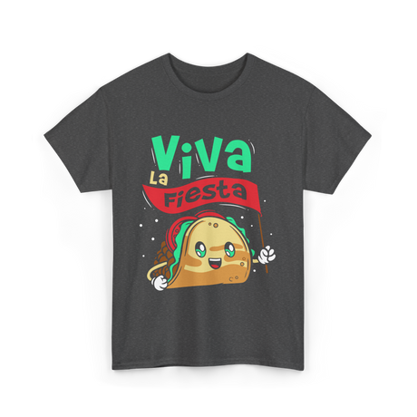 Viva La Fiesta Taco Party T-Shirt - Dark Heather