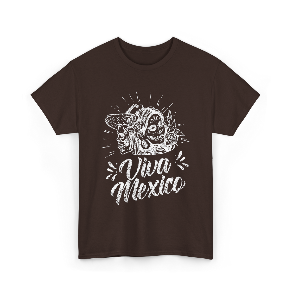 Viva Mexico Mexican Culture T-Shirt - Dark Chocolate