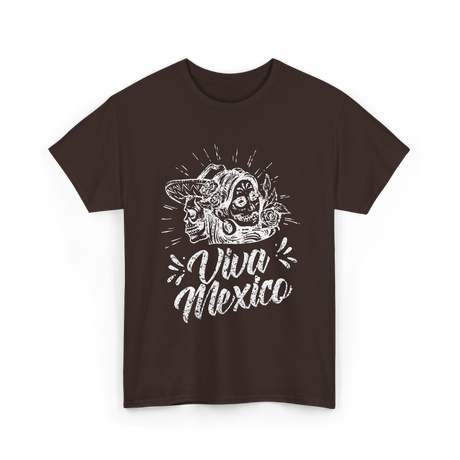 Viva Mexico Mexican Culture T-Shirt - Dark Chocolate