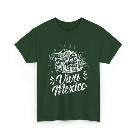 Viva Mexico Mexican Culture T-Shirt - Forest Green