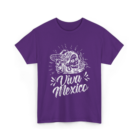 Viva Mexico Mexican Culture T-Shirt - Purple