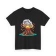 Volcano Eruption Lava Magma T-Shirt - Black