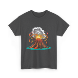 Volcano Eruption Lava Magma T-Shirt - Dark Heather