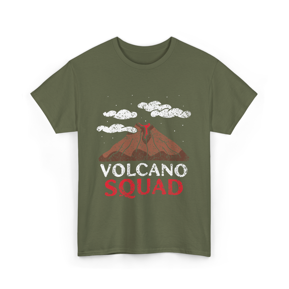 Volcano Squad Volcanic Geology T-Shirt - Military Green