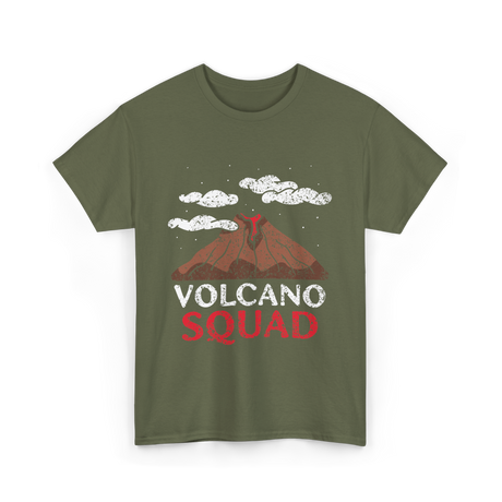 Volcano Squad Volcanic Geology T-Shirt - Military Green