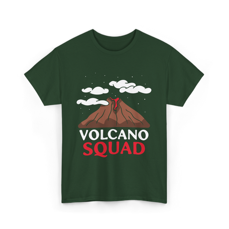 Volcano Squad Volcano Geology T-Shirt - Forest Green