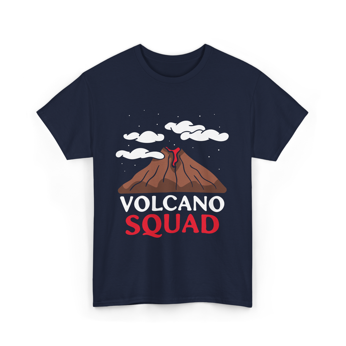 Volcano Squad Volcano Geology T-Shirt - Navy