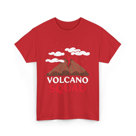 Volcano Squad Volcano Geology T-Shirt - Red