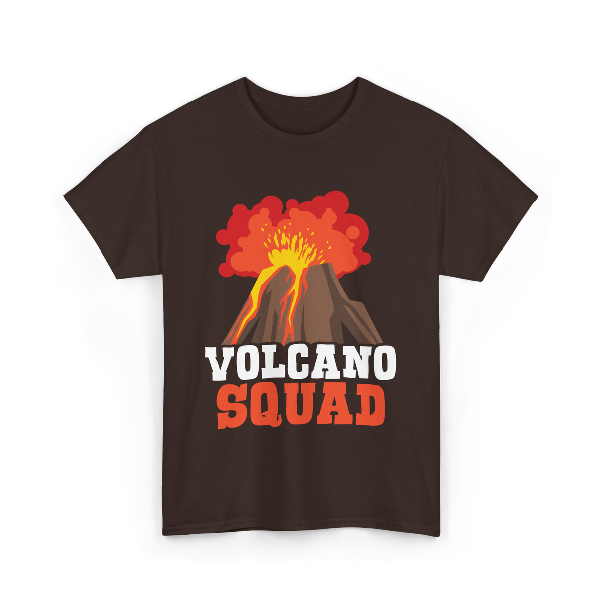 Volcano Squad Volcano Volcanoes T-Shirt - Dark Chocolate