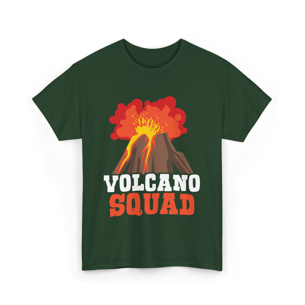 Volcano Squad Volcano Volcanoes T-Shirt - Forest Green