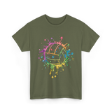 Volleyball Color Splash Sport T-Shirt - Military Green