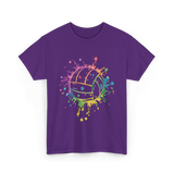 Volleyball Color Splash Sport T-Shirt - Purple
