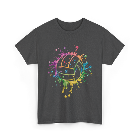 Volleyball Color Splash Sport T-Shirt - Dark Heather