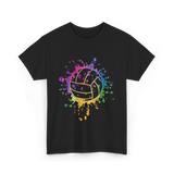 Volleyball Tie Dye Art Vollyball T-Shirt - Black