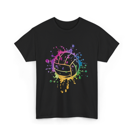 Volleyball Tie Dye Art Vollyball T-Shirt - Black