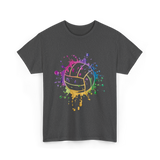 Volleyball Tie Dye Art Vollyball T-Shirt - Dark Heather