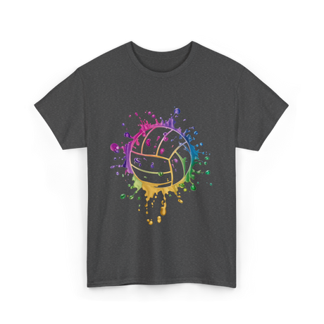 Volleyball Tie Dye Art Vollyball T-Shirt - Dark Heather