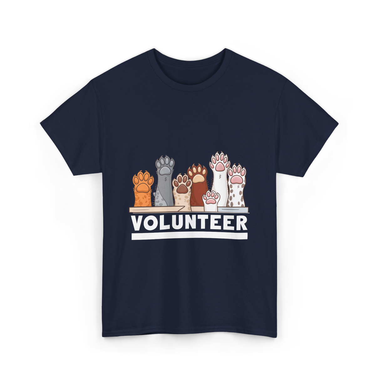 Volunteer Animal Rescue Supporter T-Shirt - Navy