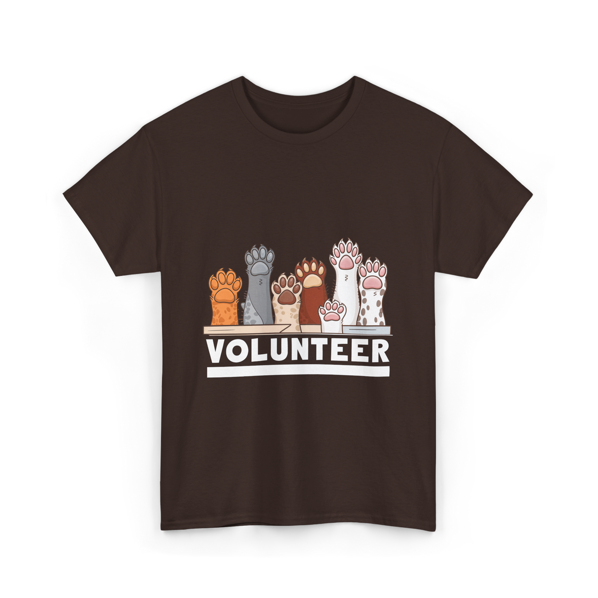 Volunteer Animal Rescue Supporter T-Shirt - Dark Chocolate