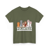 Volunteer Animal Rescue Supporter T-Shirt - Military Green