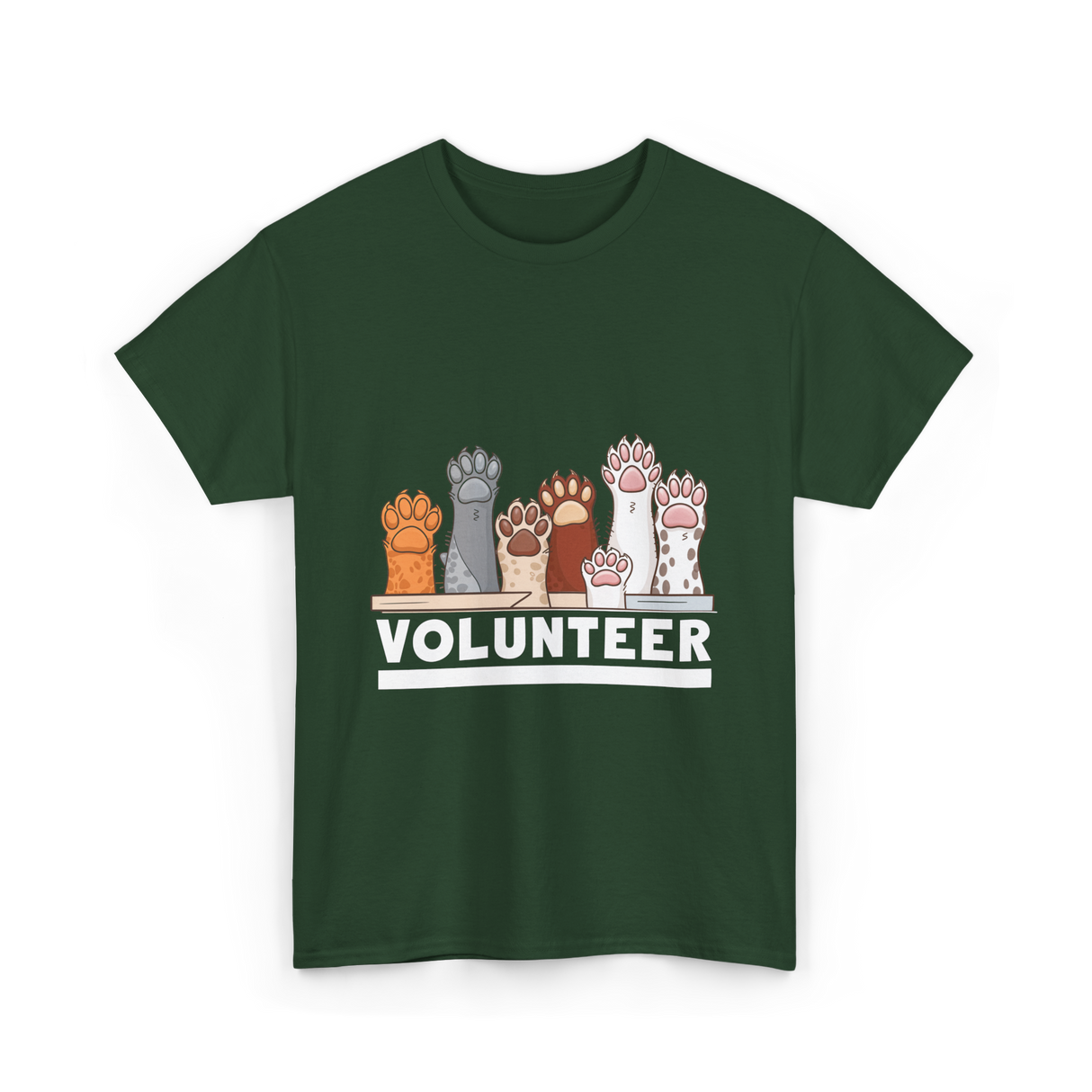 Volunteer Animal Rescue Supporter T-Shirt - Forest Green