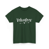 Volunteer Arrow Love Volunteer T-Shirt - Forest Green