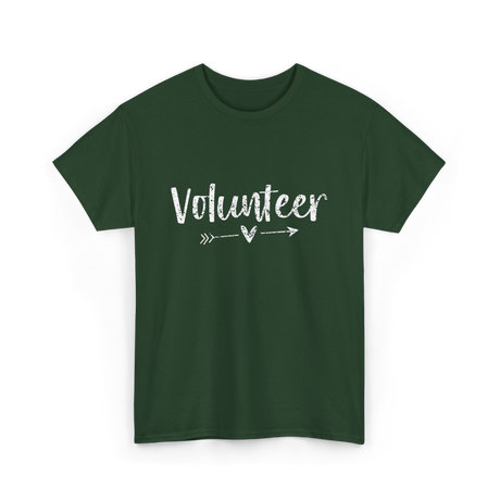 Volunteer Arrow Love Volunteer T-Shirt - Forest Green