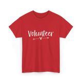 Volunteer Arrow Love Volunteer T-Shirt - Red