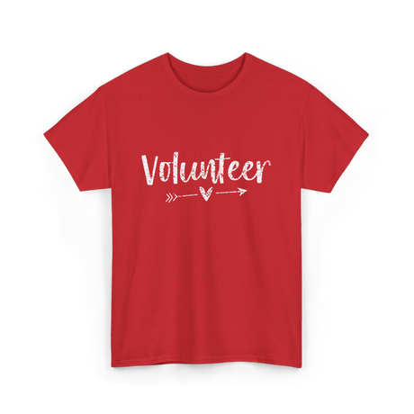 Volunteer Arrow Love Volunteer T-Shirt - Red