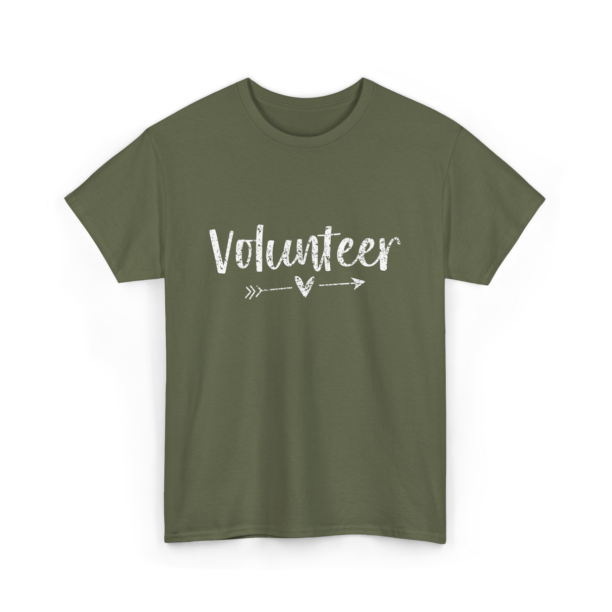 Volunteer Arrow Love Volunteer T-Shirt - Military Green