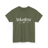 Volunteer Arrow Love Volunteer T-Shirt - Military Green