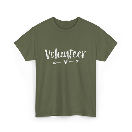 Volunteer Arrow Love Volunteer T-Shirt - Military Green