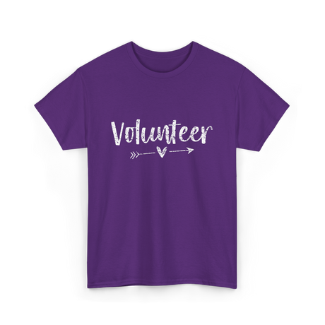 Volunteer Arrow Love Volunteer T-Shirt - Purple