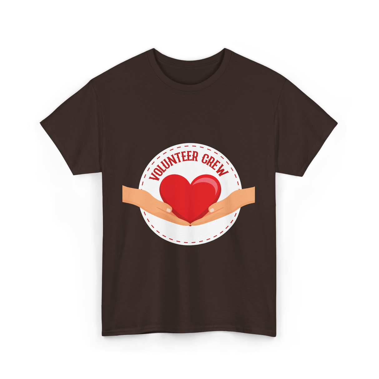 Volunteer Crew Volunteer Charity T-Shirt - Dark Chocolate