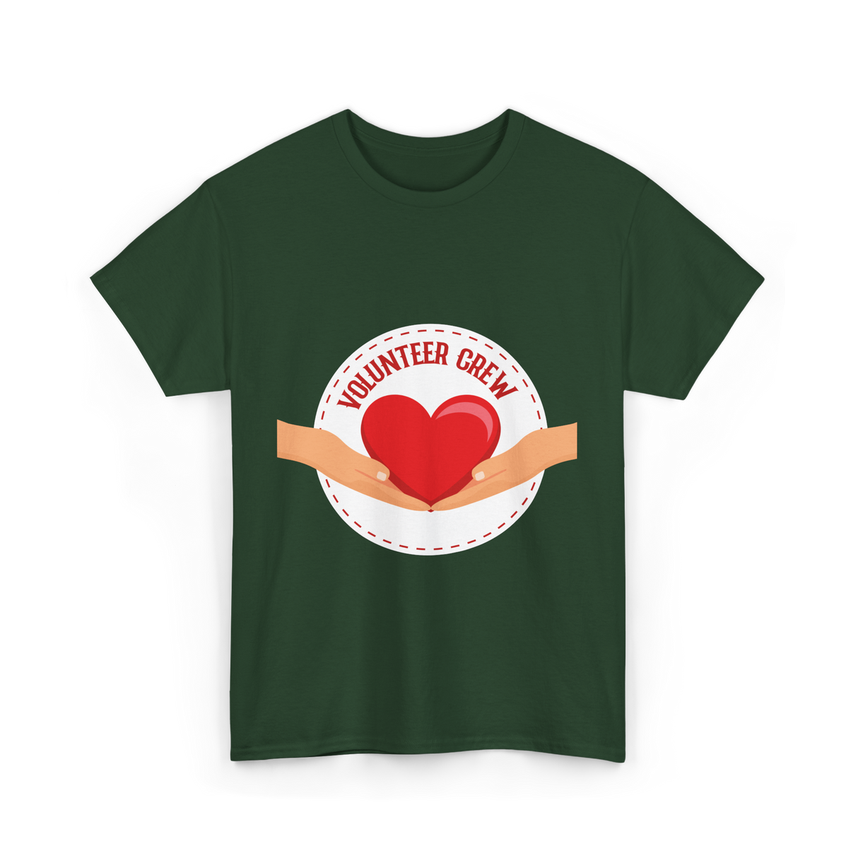 Volunteer Crew Volunteer Charity T-Shirt - Forest Green