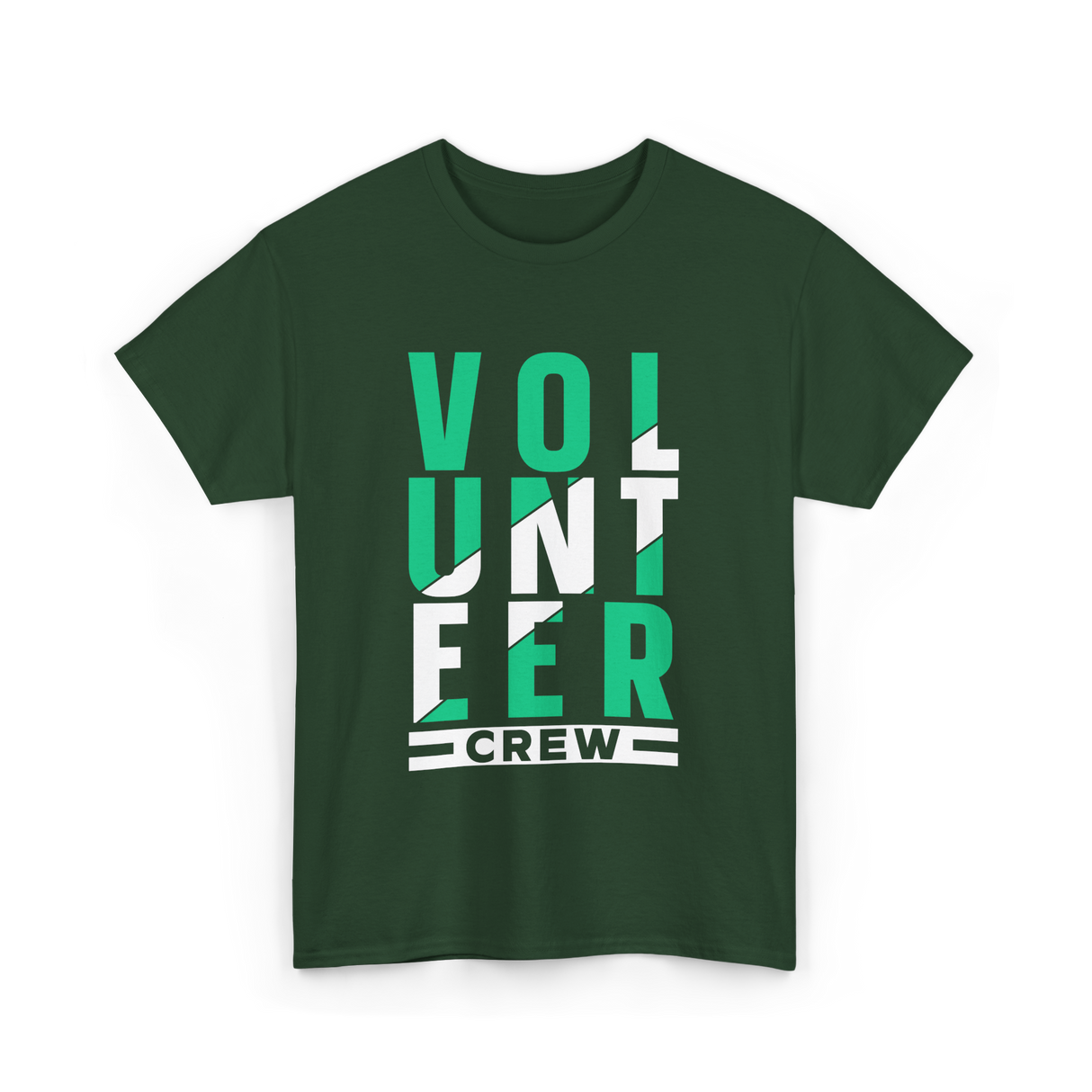 Volunteer Crew Volunteer Work T-Shirt - Forest Green