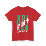 Volunteer Crew Volunteer Work T-Shirt - Red